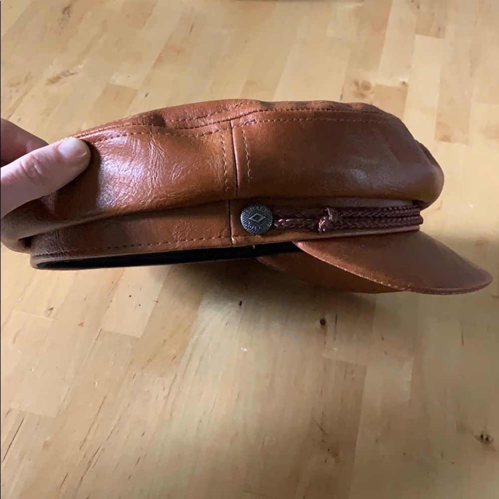 BRIXTON leather fiddler cap Size S